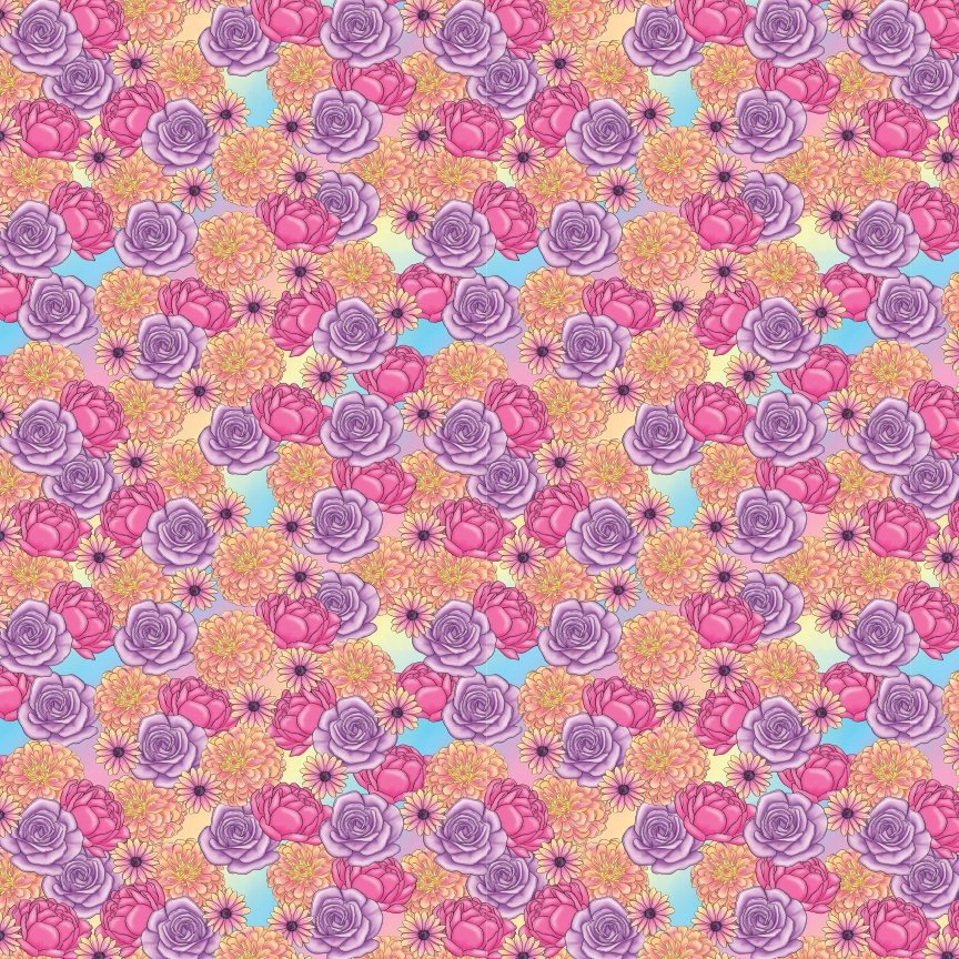 90's Baby Floral Pattern Acrylic Sheet - CMB Pattern Acrylic